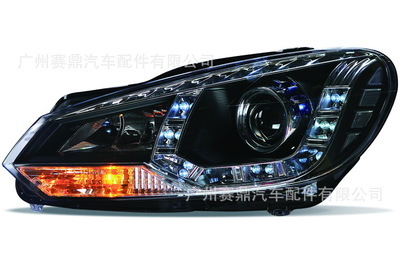 【10年款大众高尔夫6双光透镜氙气大灯总成FLA-ZX1005】价格,厂家,图片,大灯、前照灯,广州赛鼎汽车配件-